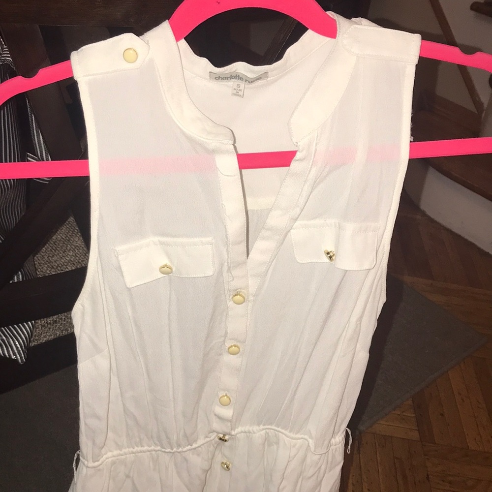 Charlotte Russe White Dress (Small) w/ buttons